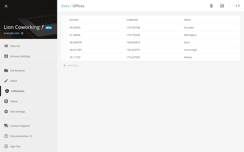 CSV interface