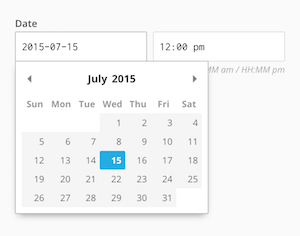 Date Time interface