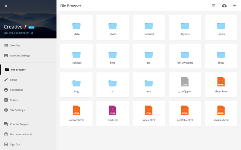 File Browser with files